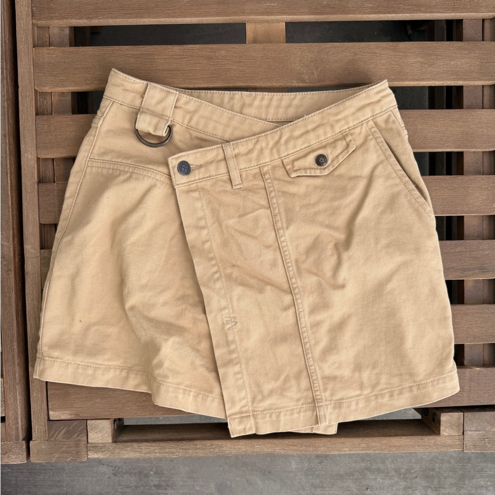 Ksubi Kommand Asymmetrical Cargo Denim Mini Skirt